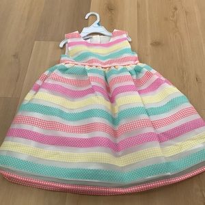 Toddler girls pastel Easter dress excellent condition new without tags